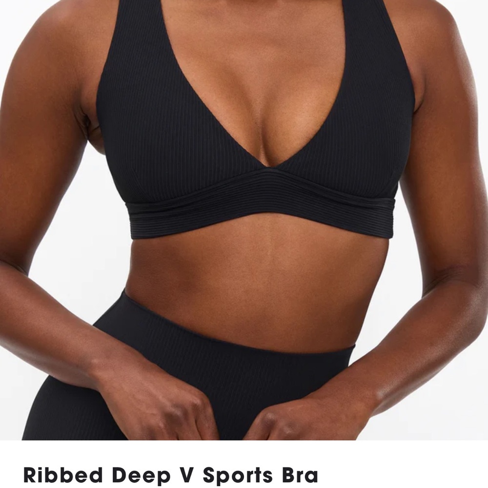 BUFFBUNNY Ribbed Deep V Sports Bra - Picture 5 of 9